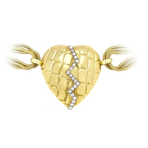 gucci necklace heart|vintage gucci chain necklace.